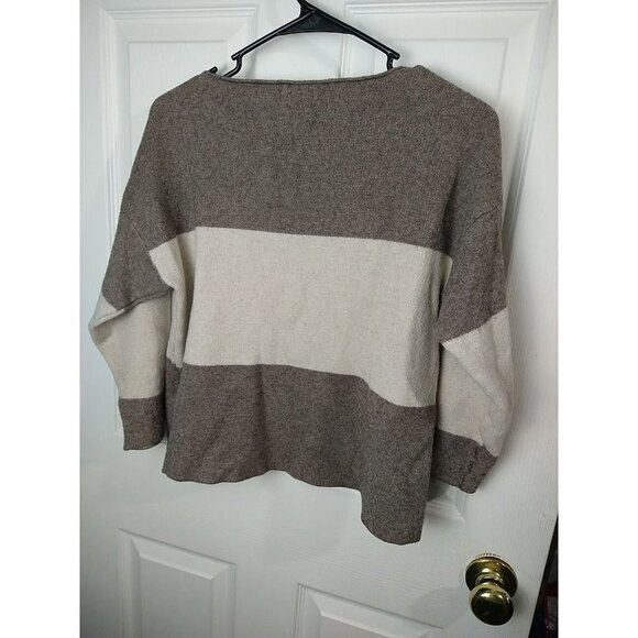 $ M Ema&Carla Wool Blend Cropped Long Sleeve Striped Sweater. Size S - Picture 11 of 11